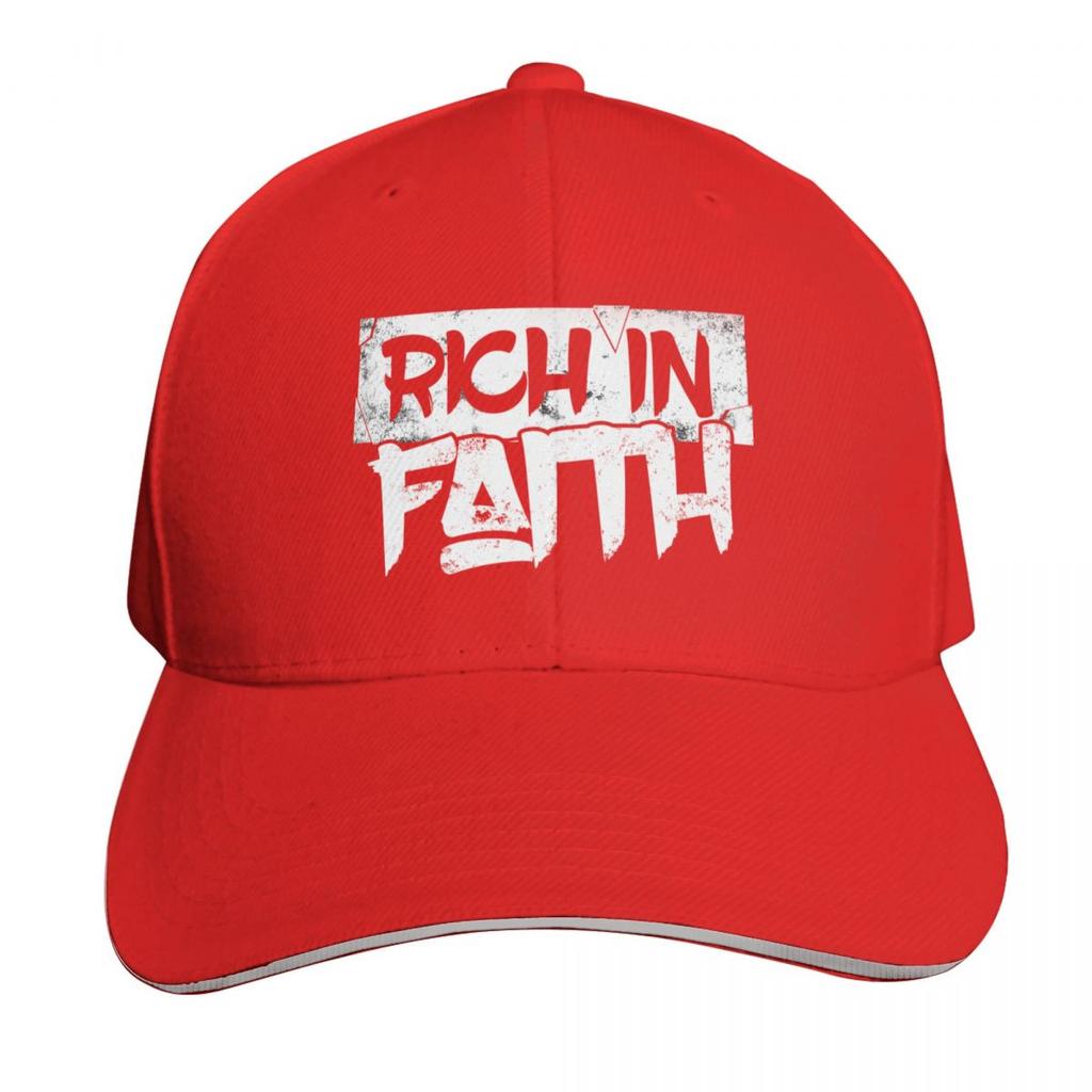 Rich in Faith Baseball Cap Beach Outing funny hat Golf Hip Hop Unisexs Hats Womens