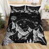 Colored Mushroom Three-Piece Quilt Cover 3D Digital Printing Bedding Set Mandala Bed Cover