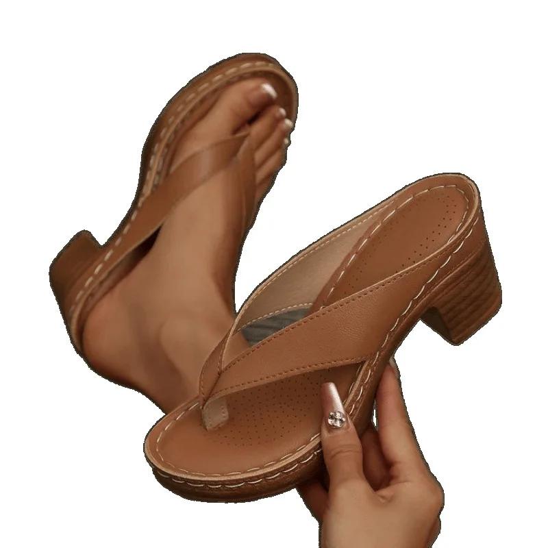 Женские стильные летние шлепанцы - Повседневный дизайн с открытым носком, шлепанцы, верх и внутренняя часть с черным покрытием, обувь на платформе слипоны