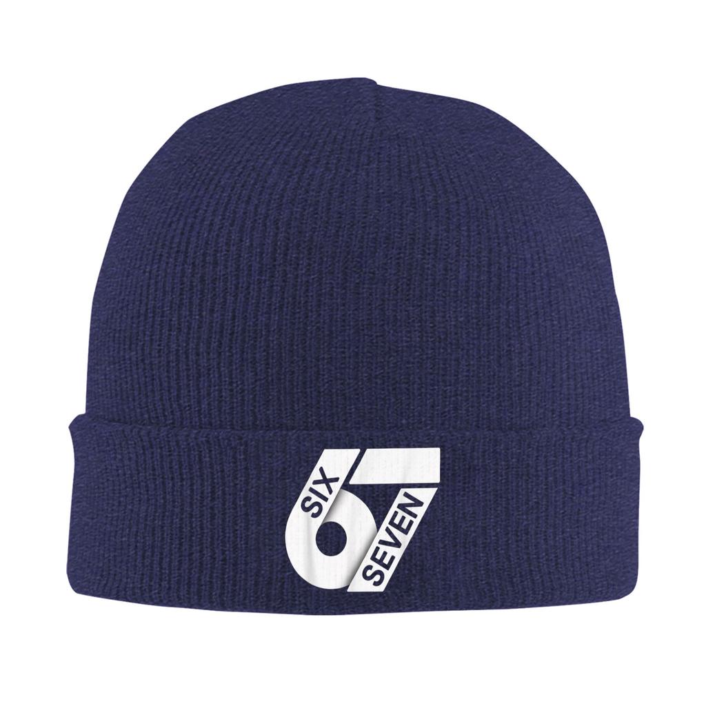 Fun Six Seven 6 7 Meme Design Knit Hat Beanie Hats Gym Warm Soft Men Women Bonnet Hats Autumn Winter Design Casual Caps Gift