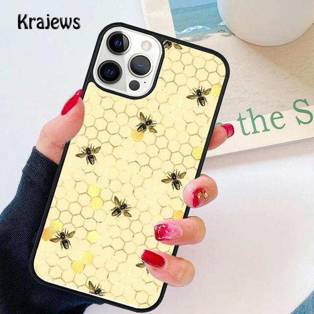 Bee Bumblebee Pattern soft Phone Case Cover For iPhone 17 Air 16 15 14 plus 11 12 13 pro max coque Shell Fundas