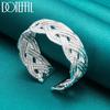 925 Sterling Silver Weave Bangle Fashion Jewelry