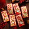 Blessing Chinese Snake Year Red Envelopes Traditional Lucky Money Pockets  Party Gifts