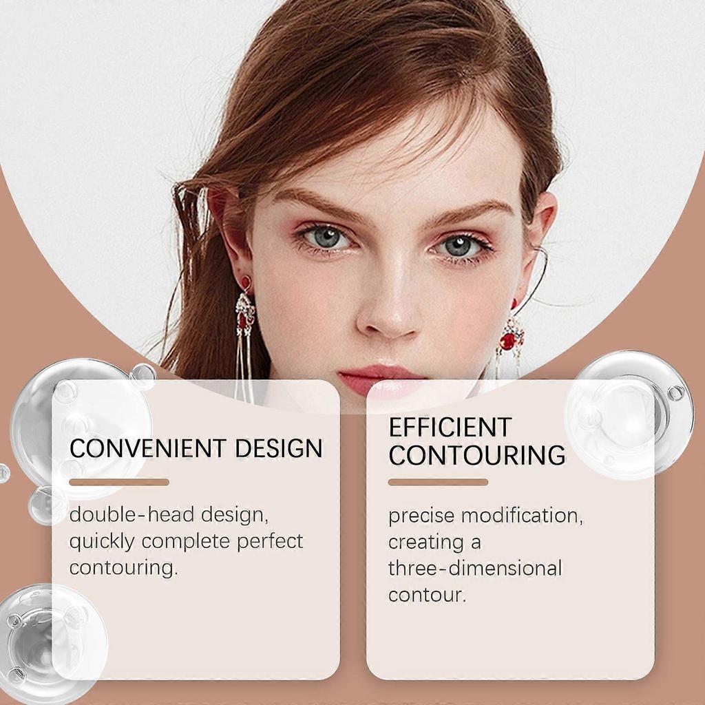 Zephoco 2-In-1 Facial Highlight Contour Stick Highlight Repair Double-Headed Modification Facial Stereo Not Easy To Makeup