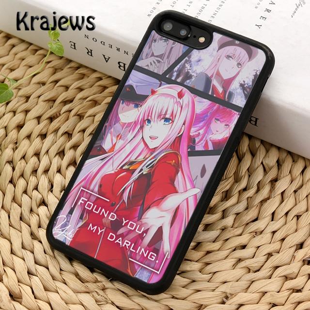 Чехол для телефона Krajews Zero Two Darling in the FranXX с аниме для iPhone 14 SE 6 7 8 plus XR XS 11 12 13 pro max Samsung S21 S22