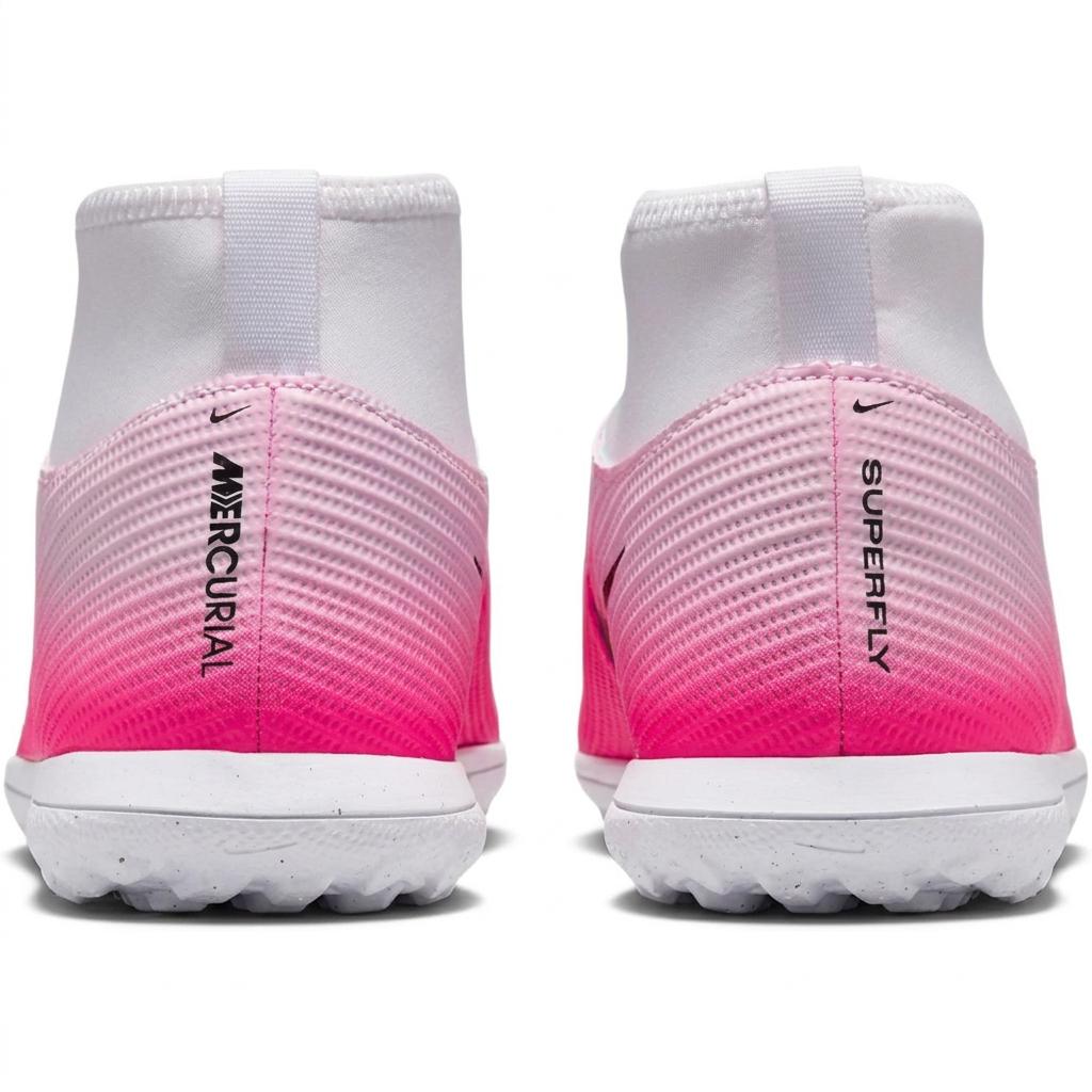 Nike Mercurial Superfly 11 Jr. Клубные TF GS Удобная посадка Высокие Детские Футбольные Бутсы Унисекс Кроссовки Розово-Белые IQ2321-900