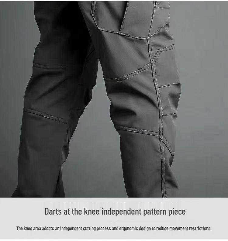 Мужские тактические ветрозащитные брюки IX7 Softshell для улицы - Зимние, с флисовой подкладкой, водонепроницаемые, теплые.