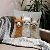 Милая наволочка на декоративную подушку с принтом альпаки 18x18 дюймов, мягкий декор в стиле фермерского дома для гостиной, спальни, кресла, дивана, украшение интерьера автомобиля
