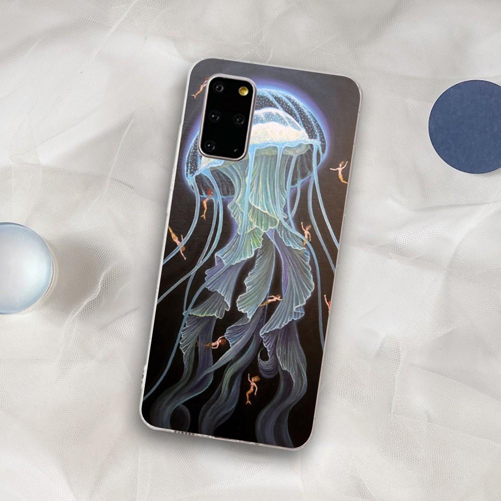 Милый мультяшный чехол для телефона с медузами для Samsung S21 A10 для Redmi Note 7 9 для Huawei P30Pro Honor 8X 10i