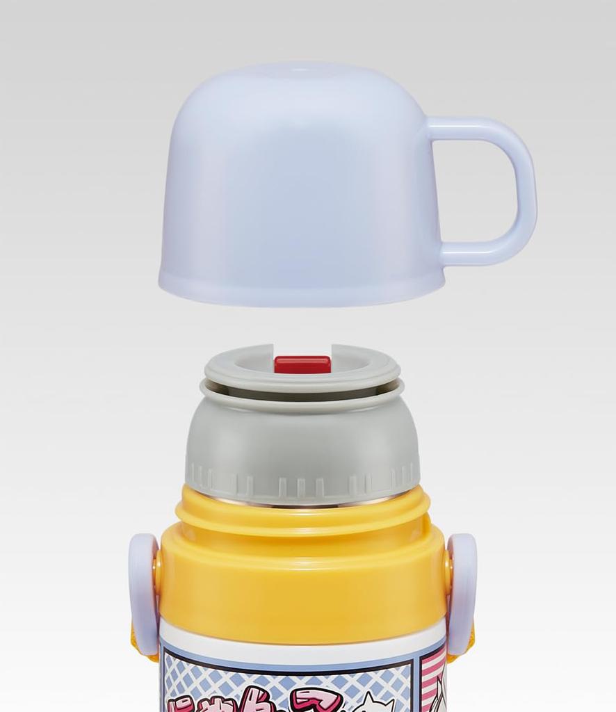 Skater Бутылка для воды из нержавеющей стали для питья прямо из горла 420 мл, чашка для питья 350 мл, Кот Великий Воин 23, легкий тип, для мальчиков, малый объем, бутылка для воды