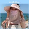 Breathable Summer Sun Hat With Wide Brim And Detachable Face Cover For Women