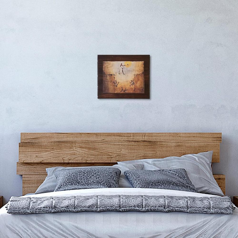 Рыцарь-прыжок Грааль Рыцарь Картина Деревянная Индиана-Джонс Картина Прыжок веры Реплика Гостиная