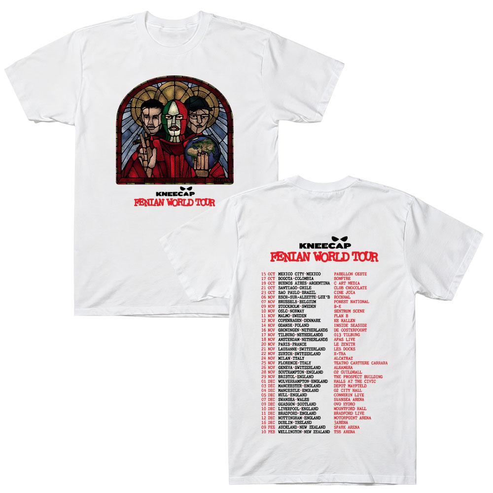 Kneecap Fenian World Tour T‑Shirt Men Women Cotton Hip Hop Rap Band Tee Vintage Punk Graphic Short Sleeve Casual T Shirt Y2K Top