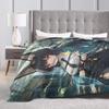ZZZ Ellen Nicole Miyabi Plush Blanket Girls Boys  Flannel Throw Blanket For Couch Chair Super Warm Custom Quality Bedspread Gift