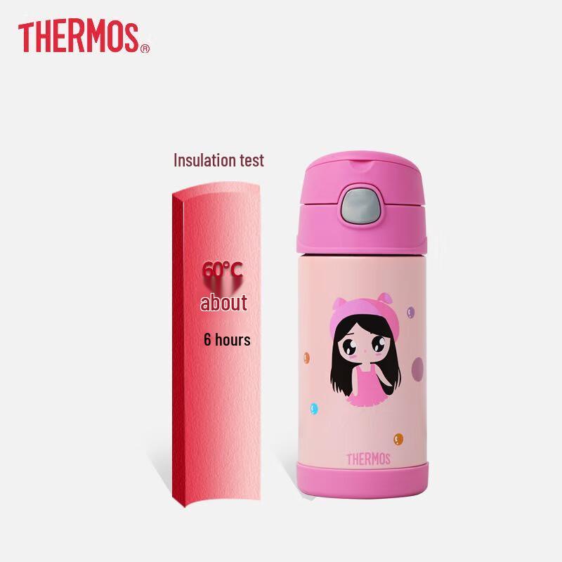 Thermos Термобутылка с трубочкой из нержавеющей стали F4011 с вакуумной изоляцией