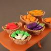 1/12 Dollhouse Simulation Vegetable Basket Set Dollhouse Vegetables Decoration Dolls House Miniature Kitchen Play Toys