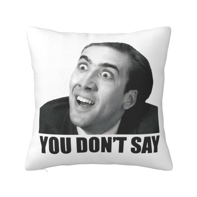 Fashion Thiccolas Cage Funny Nicolas Meme Cushion Covers xcm Velvet Throw Pillow Case Sofa Square Pillowcase Home Decor