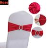 New 50-10PCS Elastic Chair Knot Wedding Decoration Buckle Sashes Back Cover Mariage Hotel Home Seat Elegant Modern Ribbon Decors