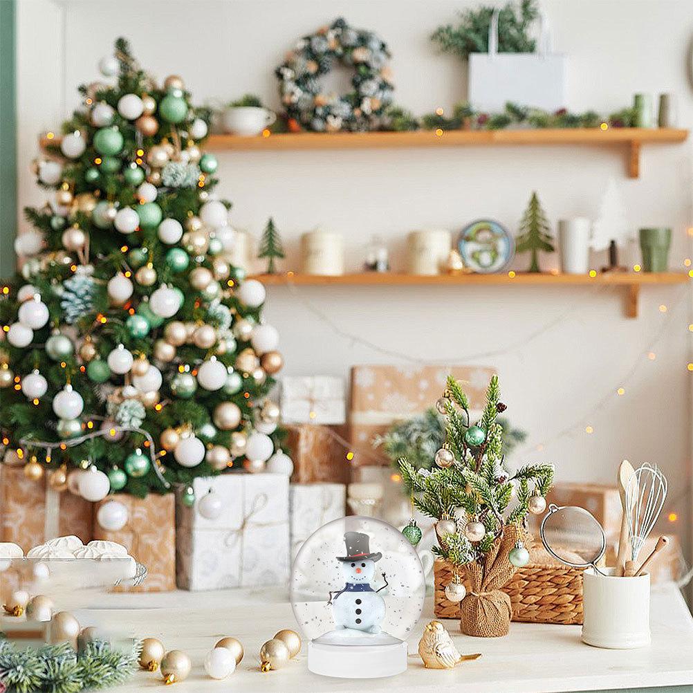 Набор для изготовления снежного шара своими руками, 15 шт., Праздничный домашний декор, Пластиковый прозрачный шар, Материалы для рукоделия для рождественских и зимних тематических украшений