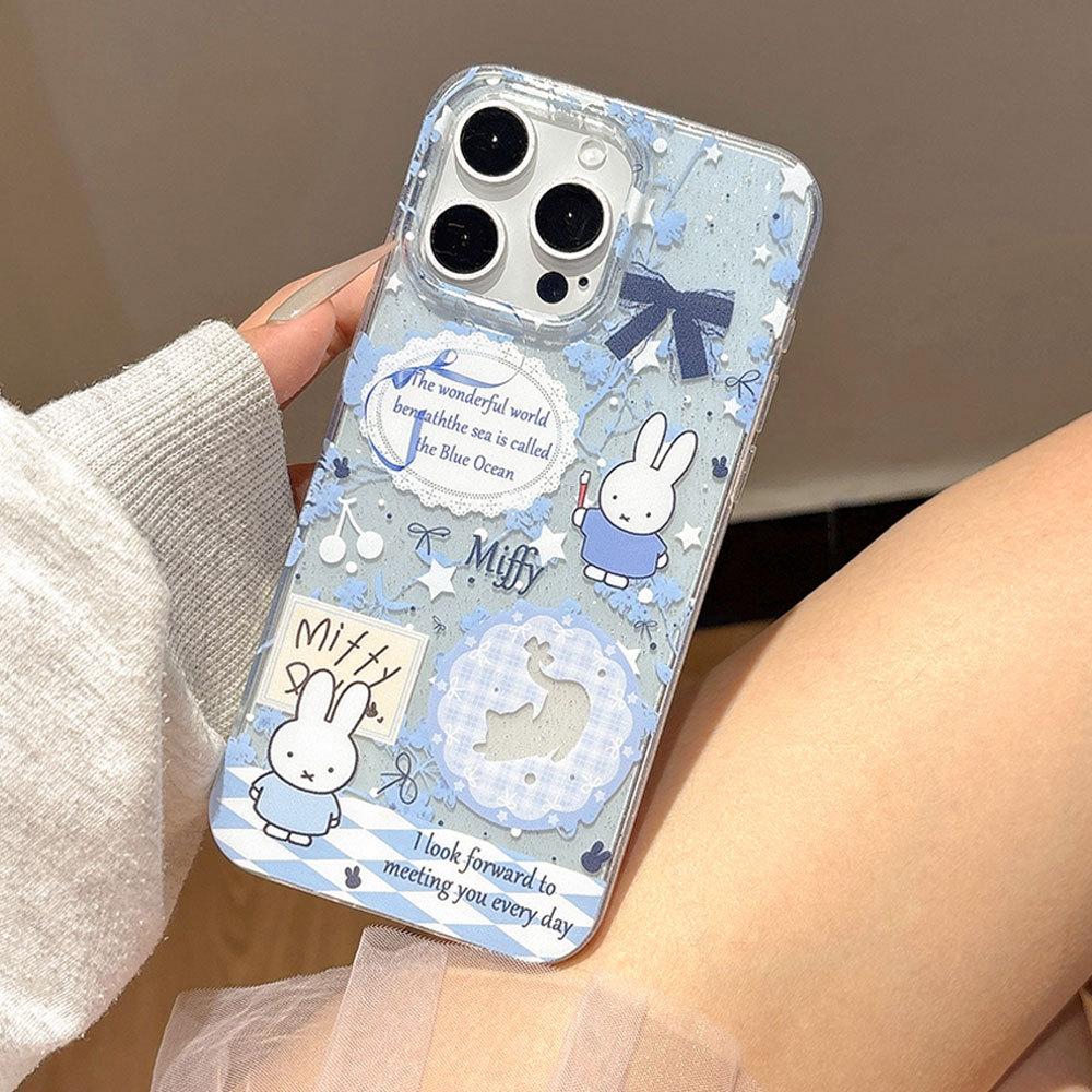 Милый Мультяшный Чехол для Телефона Миффи для Apple IPhone 16 Pro Max и IPhone 15 Pro с Большим Отверстием Персонализированный Защитный Чехол