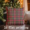 Home Decor Christmas Plaid & Merry Tree Pattern Pillows Pattern Cushion Cover Suitable for Sofa Bedroom Car Pillow Cover