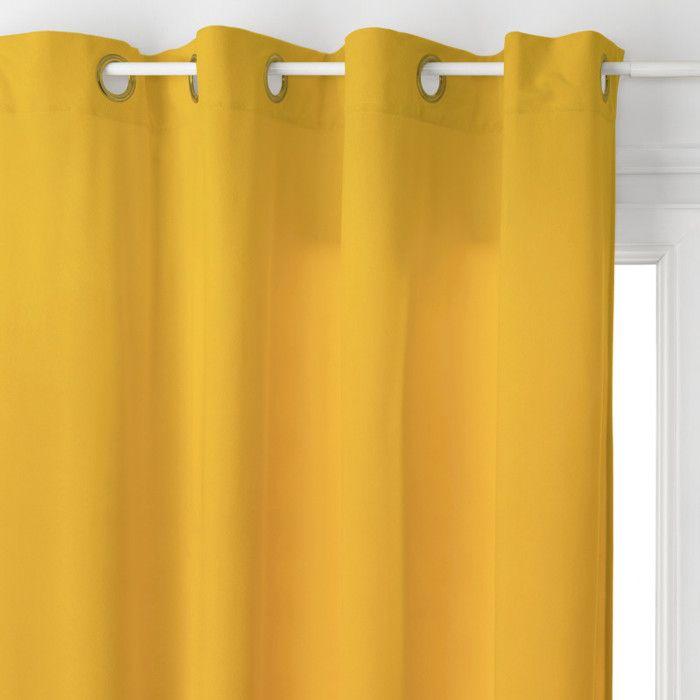 Furnishing Curtain "Lilou" Velvet Effect 140 X 260 Cm Atmosphera - Ocher