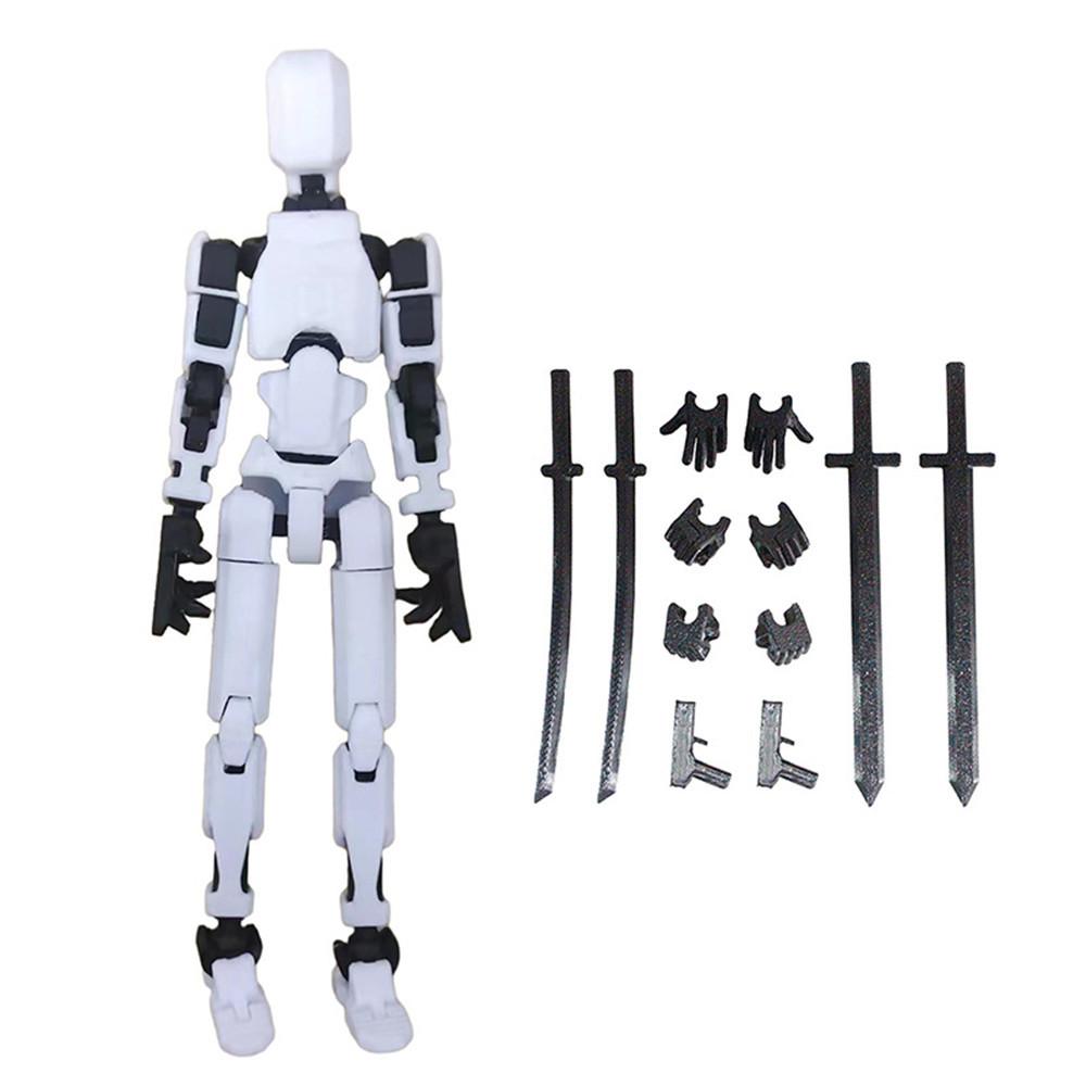 Lucky Mannequin Multi-Jointed Movable 3D Printed Mannequin Toys 3rd Generation Robot Doll DIY Assembled Model Festival Birthday Gift