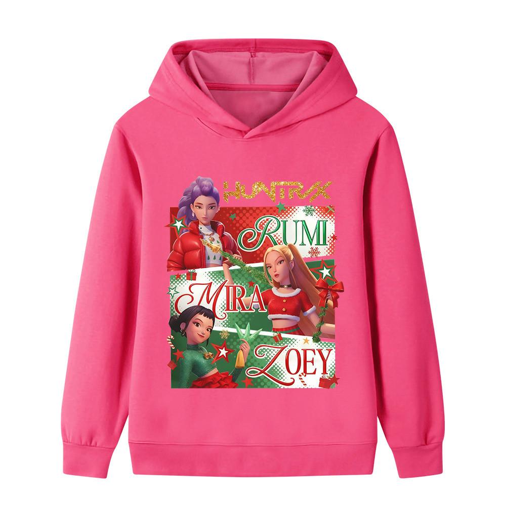B1264 Детская толстовка с длинным рукавом для мальчиков и девочек, Рождество, Новый год, K-pop, Руми, Зои, Мира, принт
