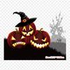 Halloween Pumpkin Iron On Heat Transfer Printing Vinyl Patches Sticker for Clothes DIY Appliques Washable Patches