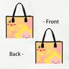 Cute Cartoon Star Printed Tote Bag Casual Large Capacity Handbag for Daily Use