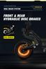 Electric Scooter Foldable OOTD 11" 1300Wx2 Motor Hydraulic Brake 52V 23.4AH Fully Suspended Adult Electric Scooter Max Load 150Kg Black T10 Pro