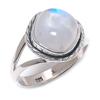 Подарочное кольцо из натурального радужного лунного камня 925 пробы из твердого серебра S.7 o9a39