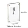 Transparent Photo Frames Acrylic Magnetic Kpop Idol Photocard Holder Desktop Ornament Photo Card Collect Poster Display Stand