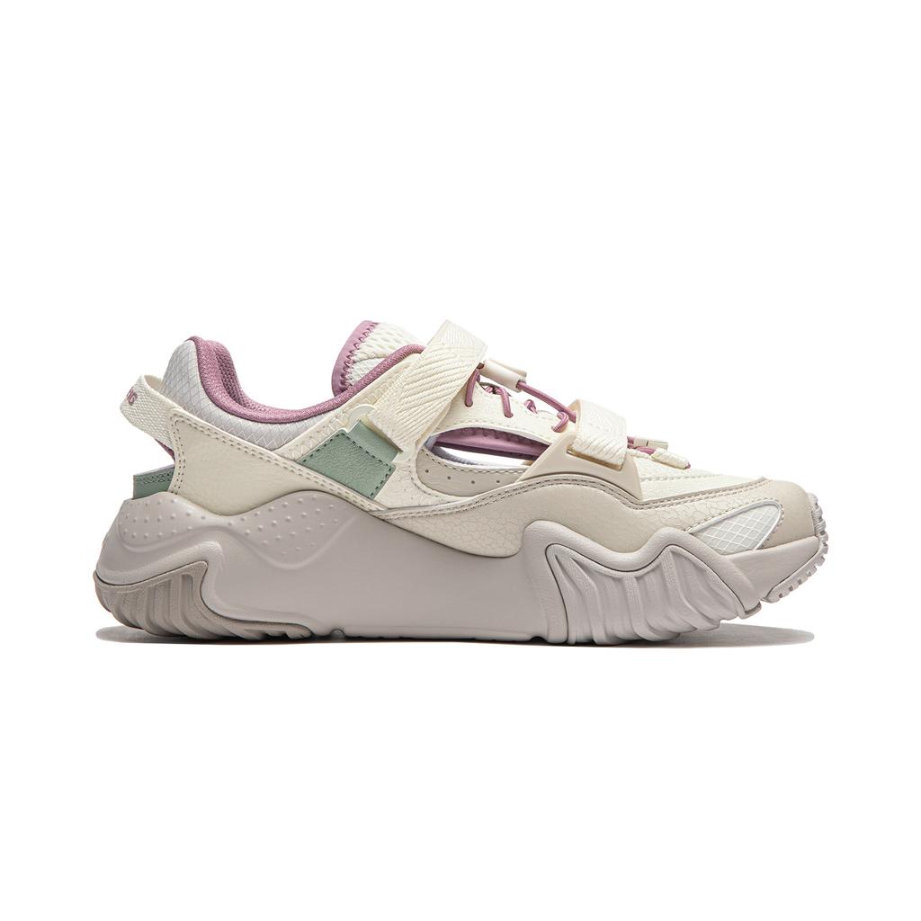 Li Ning Chuan You Удобная универсальная толстая подошва, увеличивающая высоту, амортизирующая, износостойкая, низкая повседневная обувь, женские кроссовки AGCU184-4