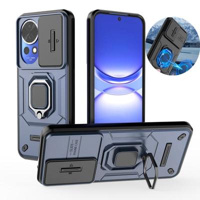 Чехол для камеры со слайд-объективом для Huawei Nova 12 Nova12 Pro, противоударный бронированный магнитный автомобильный чехол с кольцом для Nova 12Pro