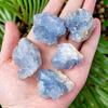 1 шт. Натуральный Красивый Селестит Кристалл Сырой Друзовый Кластер Синий Жеод Необработанный Минерал Образец Домашний Декор Кристаллические Кластеры
