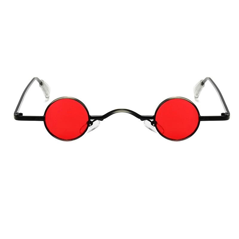 Мини-солнцезащитные очки в стиле ретро, ​​круглые мужские солнцезащитные очки в металлической оправе, маленькие солнцезащитные очки в круглой оправе для женщин, уход за глазами