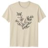 Hand Drawn Wildflower Botanical TShirt Line Art