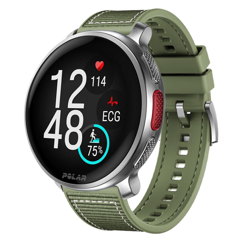 22 мм плетеный нейлоновый силиконовый ремешок для часов для Polar Vantage V3, плетеный ремень для POLAR Grit X Pro / Vantage M2 M Браслет