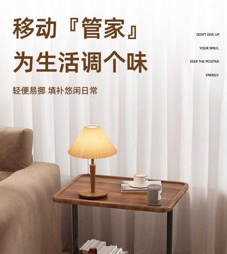 Retro, medieval style, movable sofa, side table, balcony, small tea table, high-end bedside cabinet, small tea table, small cart