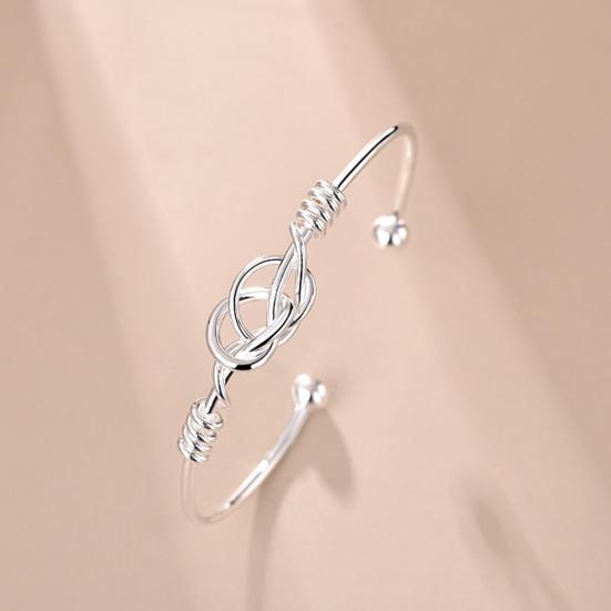 1/2 шт. женский браслет с полым регулируемым полированным медным запутанным геометрическим узором, браслет на запястье, кольцо на День матери, подарок на День святого Валентина, ювелирные изделия