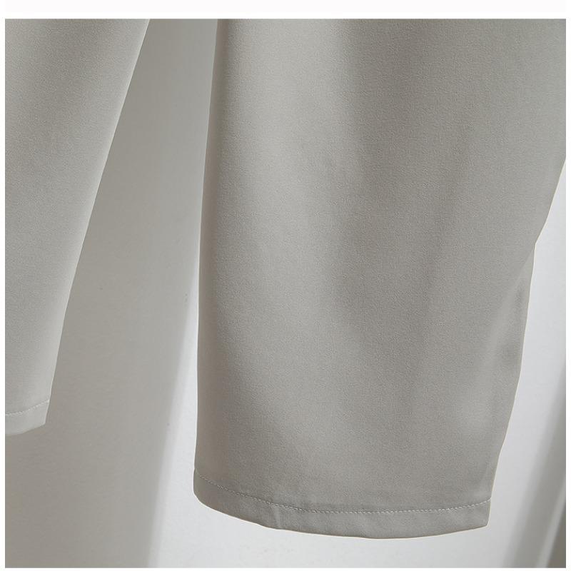 Dimanaf Лето 2025 Женские брюки больших размеров, широкие брюки с высокой талией, базовые эластичные свободные повседневные длинные брюки