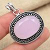 Розовый халцедон драгоценный камень стерлингового серебра 925 пробы овальной формы кулон ювелирные изделия кулон