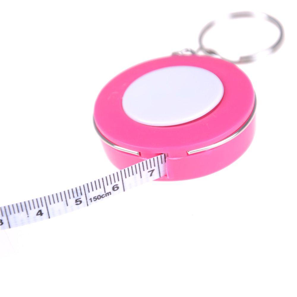 Mini Measurement Candy Color Camping Soft Ruler Keychain Measuring Tool Tape Measure