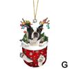 Creative Christmas Tree Pendants Car Interior Decorations Dog Cute Christmas Pendants A Bag New Car Decorations Year In Han H9E6
