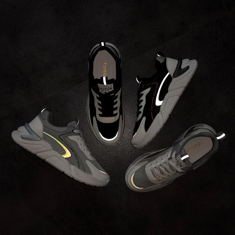 Мужская повседневная обувь Осень 2024 Новые кроссовки на платформе Мужские дышащие сетчатые кроссовки Модная дизайнерская мужская обувь Tenis Masculino