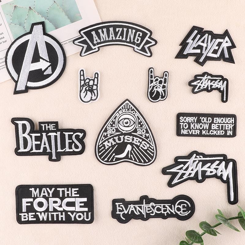 Embroidery Label English Alphabet Cloth Label DIY Patch Sticker Clothing Accessories Cloth Badge Embroidery Sticker Cloth Sticker