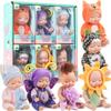 4 Inch Baby Dolls 6pcs Set Realistic Baby Dolls Toys With Cute Handmade Doll Clothes For Suitability Kids 3 And Up