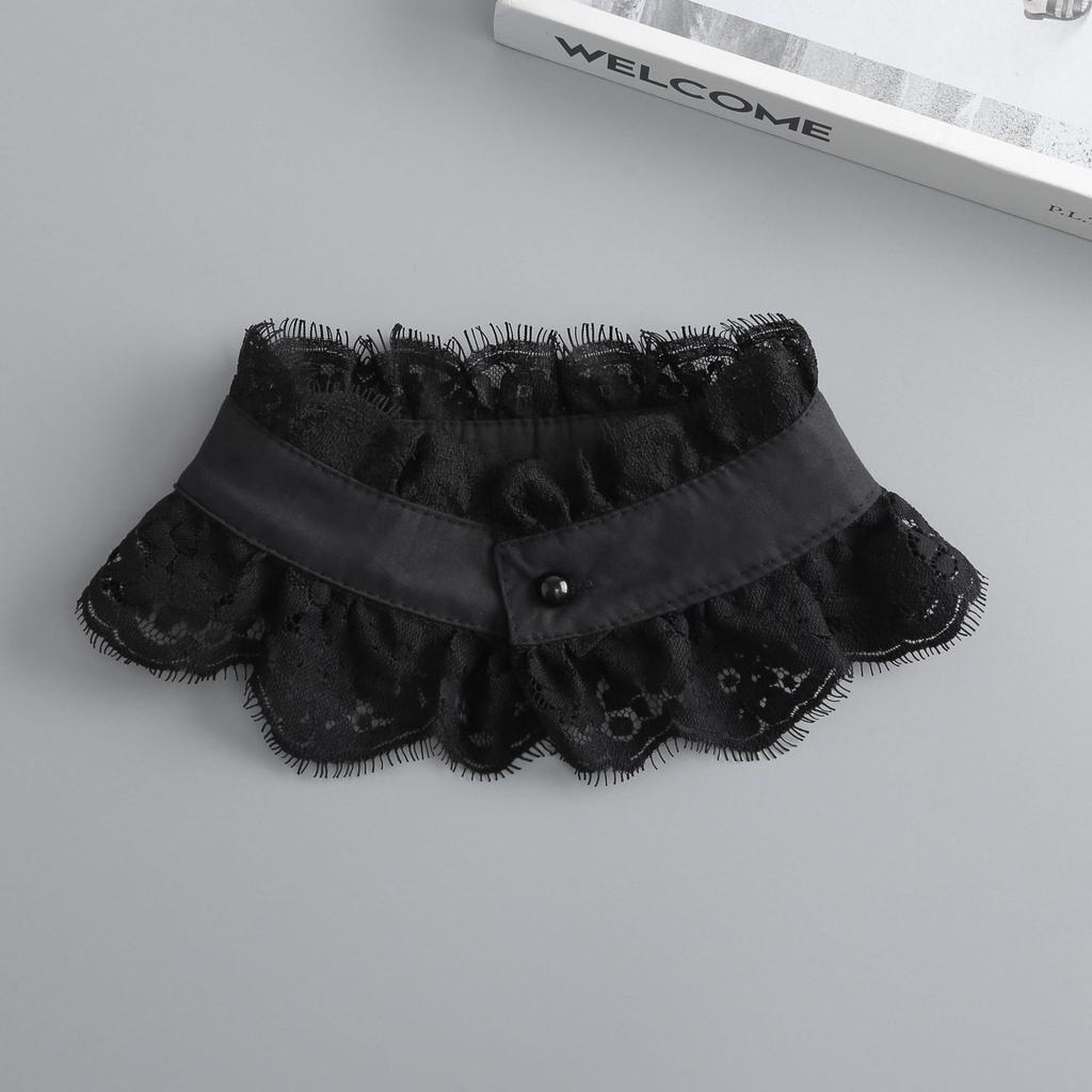 Fashion Lace Floral Embroidery Fake Collar for Women's Suit Removable Detachable Collar Decorative Collar Clothes Accessories
