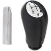 Renault Clio II III IV gear shift knob 5 SPEED BLACK LEATHER + CHROME + adapter / gear shift knob lever adapter 2 pcs. SET